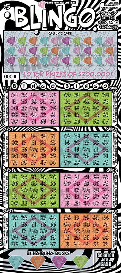 BLINGO scratch-off ticket