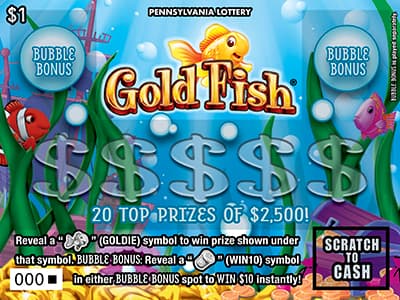 GOLD FISH® scratch-off ticket