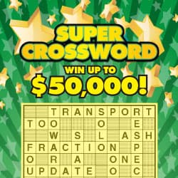 SUPER CROSSWORD scratch-off ticket