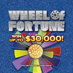 WHEEL OF FORTUNE 5 scratch-off ticket