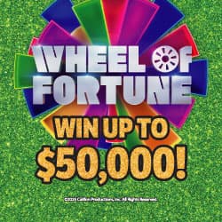 WHEEL OF FORTUNE 10 scratch-off ticket