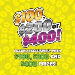 $100, $200 OR $400! scratch-off ticket