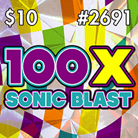 100X SONIC BLAST scratch-off ticket