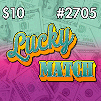 LUCKY MATCH scratch-off ticket